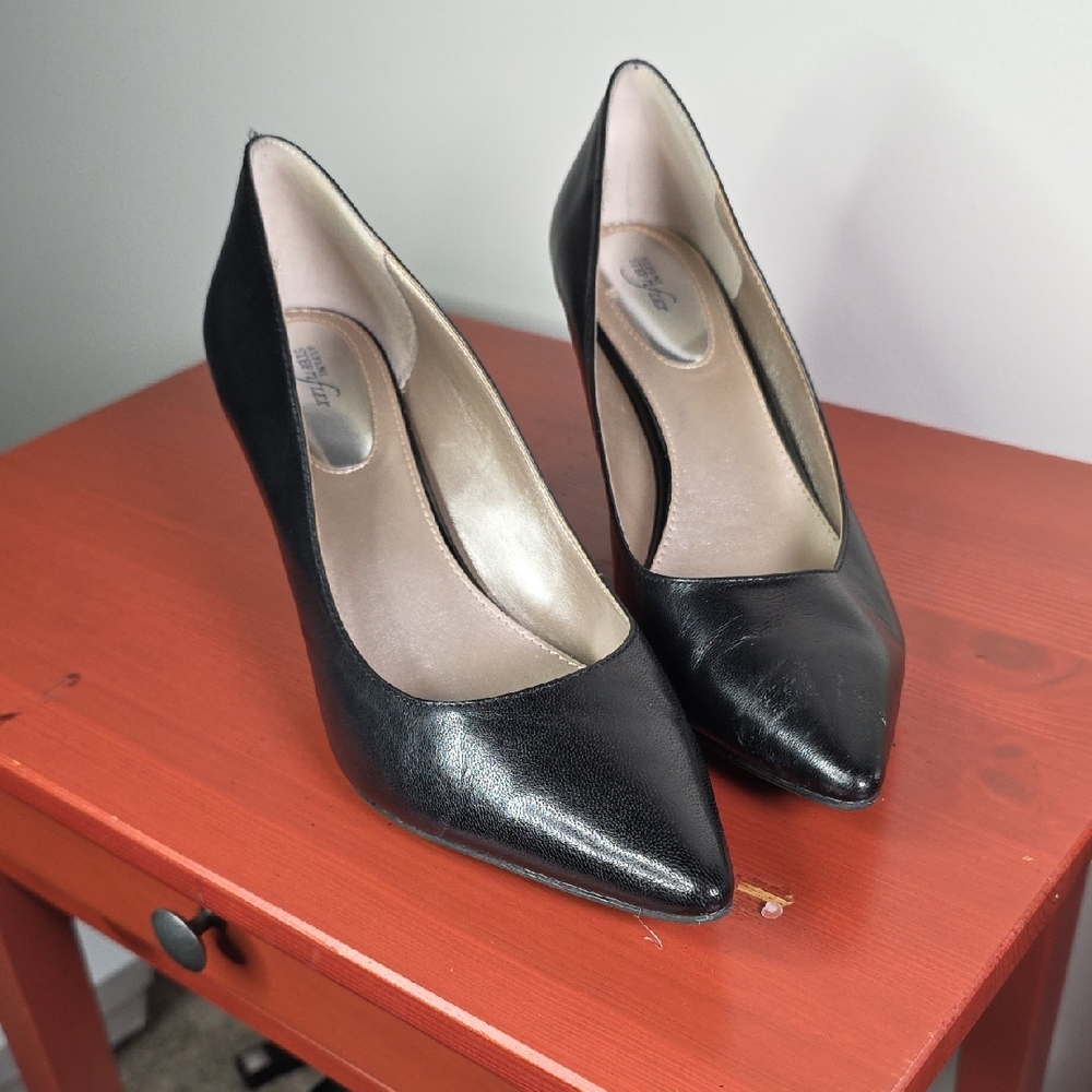 Alfani Black Leather Heels